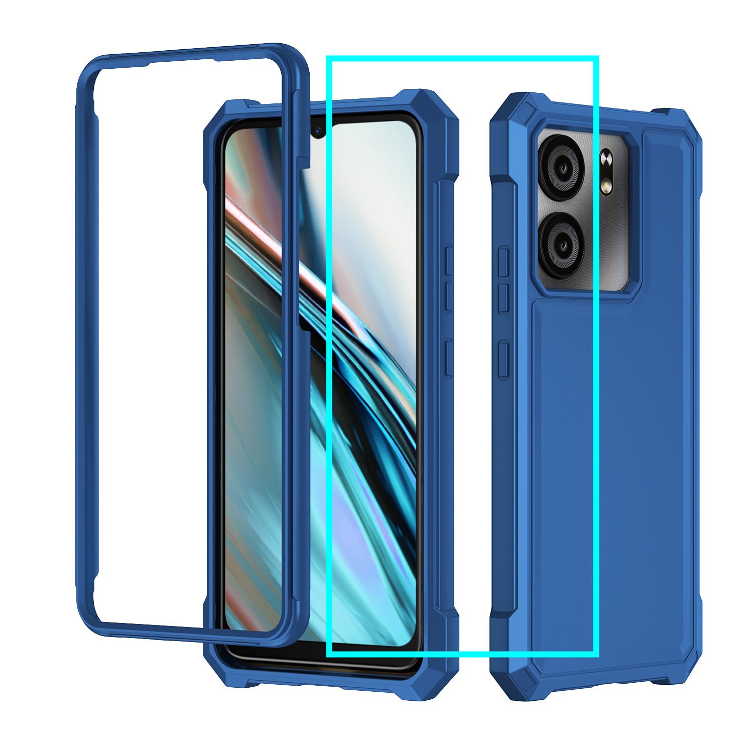 Amazon.com: for BLU View 5 Phone Case/Blu F5 5G Case with Screen  Protector,Blue View 5 Phone Case Front Bumper PC Hard Back Full Body  Protection,Rugged Military Grade Shockproof Cover for Blu View