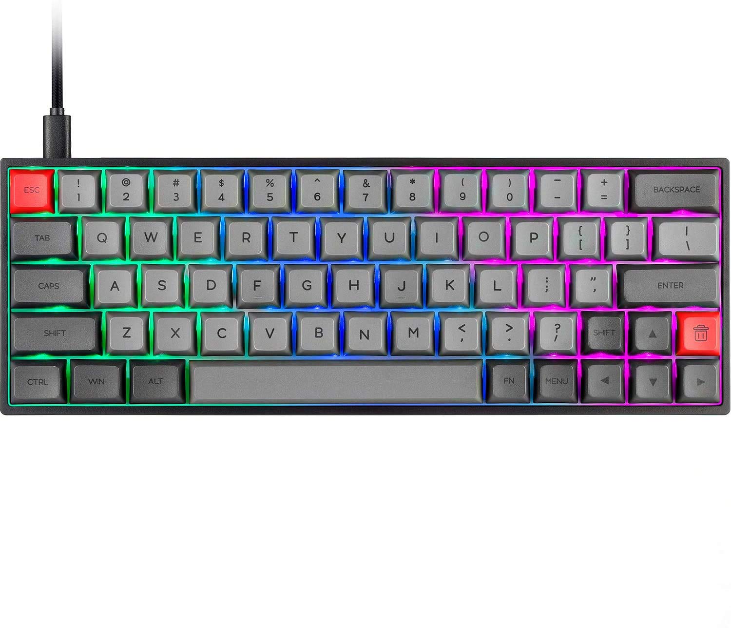 GK64 Hot Swappable Mechanical Gaming Keyboard - 64 Keys