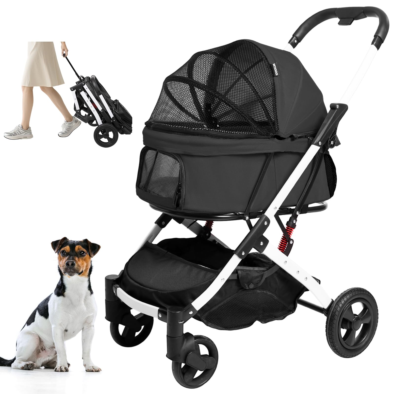 Amazon.co.jp: BETSOCCI ペットカート ワンタッチ 折りたたみ 猫犬兼用