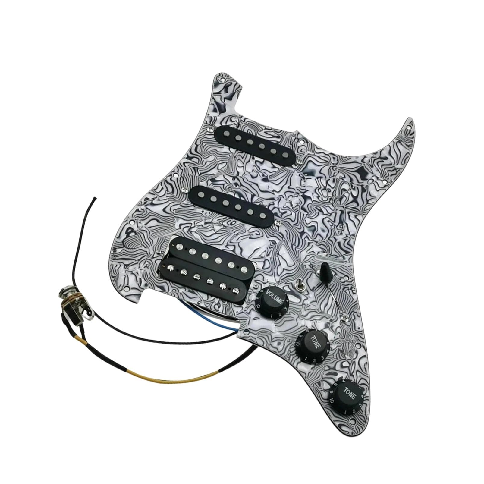 Przetwornik Pickguard Pickguard Do Gitary Elektrycznej 7 Biegowy SSH Alnico5 Retro Tone(White)