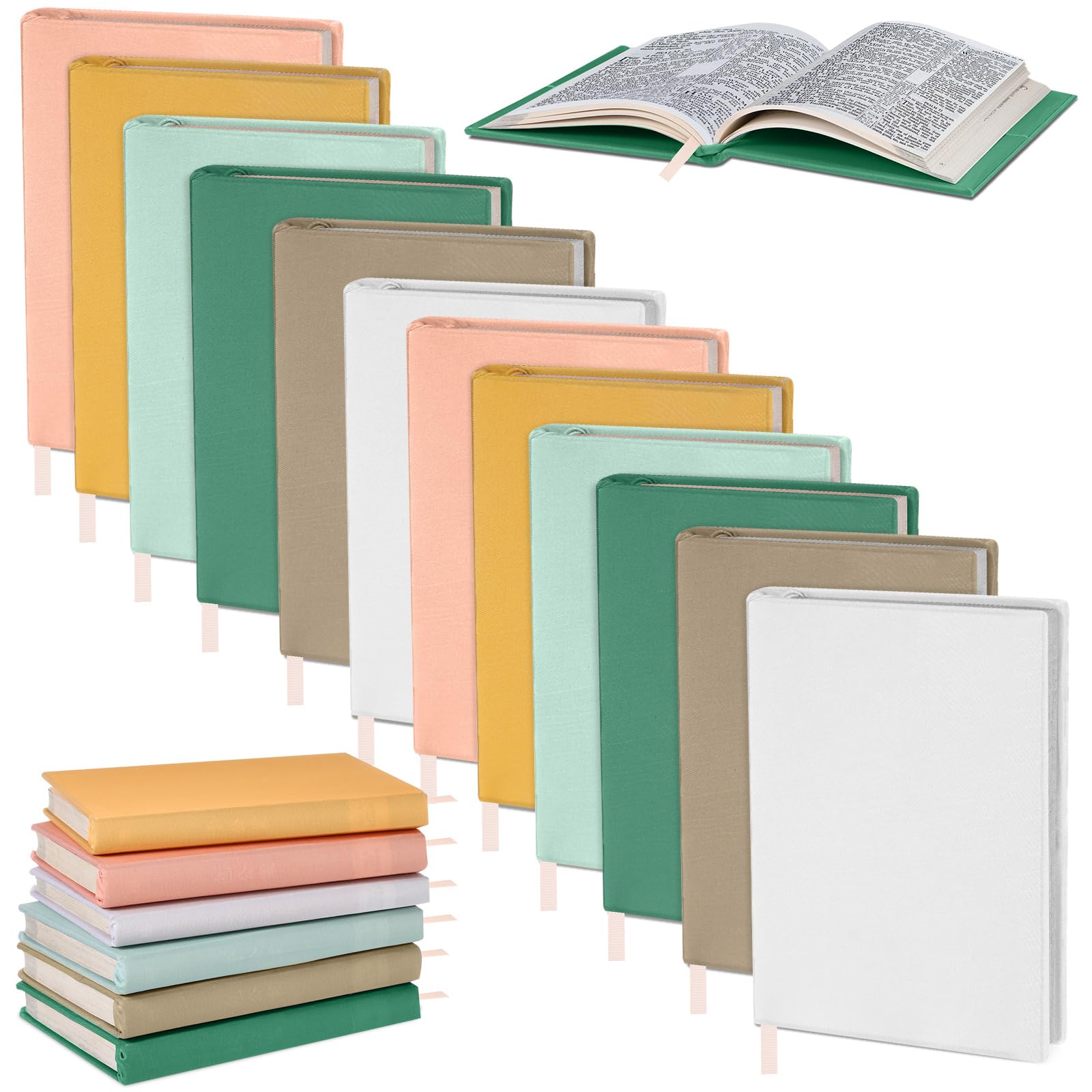 Gilprop Confezione da 12 copertine elastiche per libri, 18 x 32 cm, lavabili e riutilizzabili, adatte per libri di testo con copertina rigida da 15 a 22 cm, protezione per quaderni (vari colori)