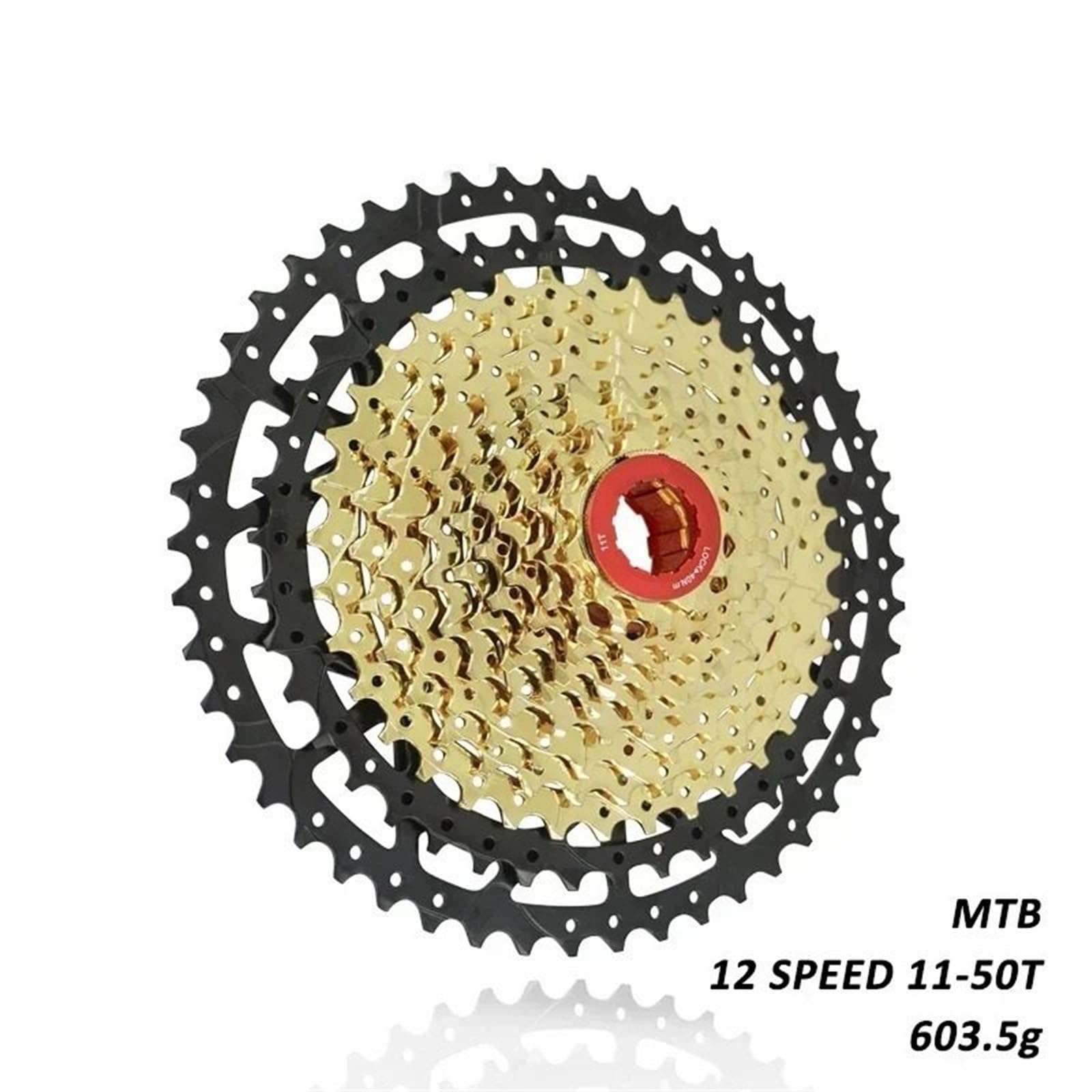 Volante de inercia para Cassette de Bicicleta de 11/12 velocidades, 11-50 Dientes, piñón de Cassette MTB, Piezas Doradas Cassette para Bicicletav Cassettes Y PiñOnes para