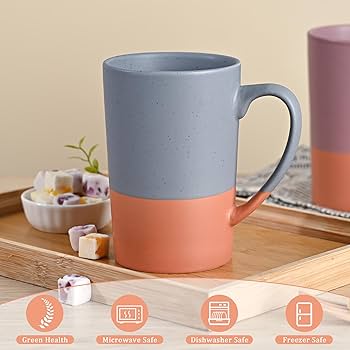 Amazon.com: BYCNZB 18oz large tall ceramic coffee mugs With Big