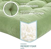 Vista 2 de Degrees of Comfort Almohada de Suelo para Meditación, Almohadas Cuadradas Grandes de Asiento para Adultos, Cojín de Pana Acolchado para Sala