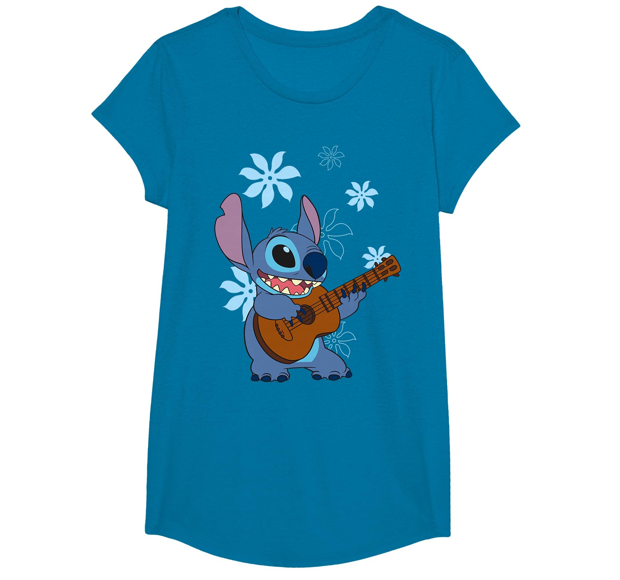 Girl's Lilo &amp; Stitch Floral Ukulele Dance T-Shirt