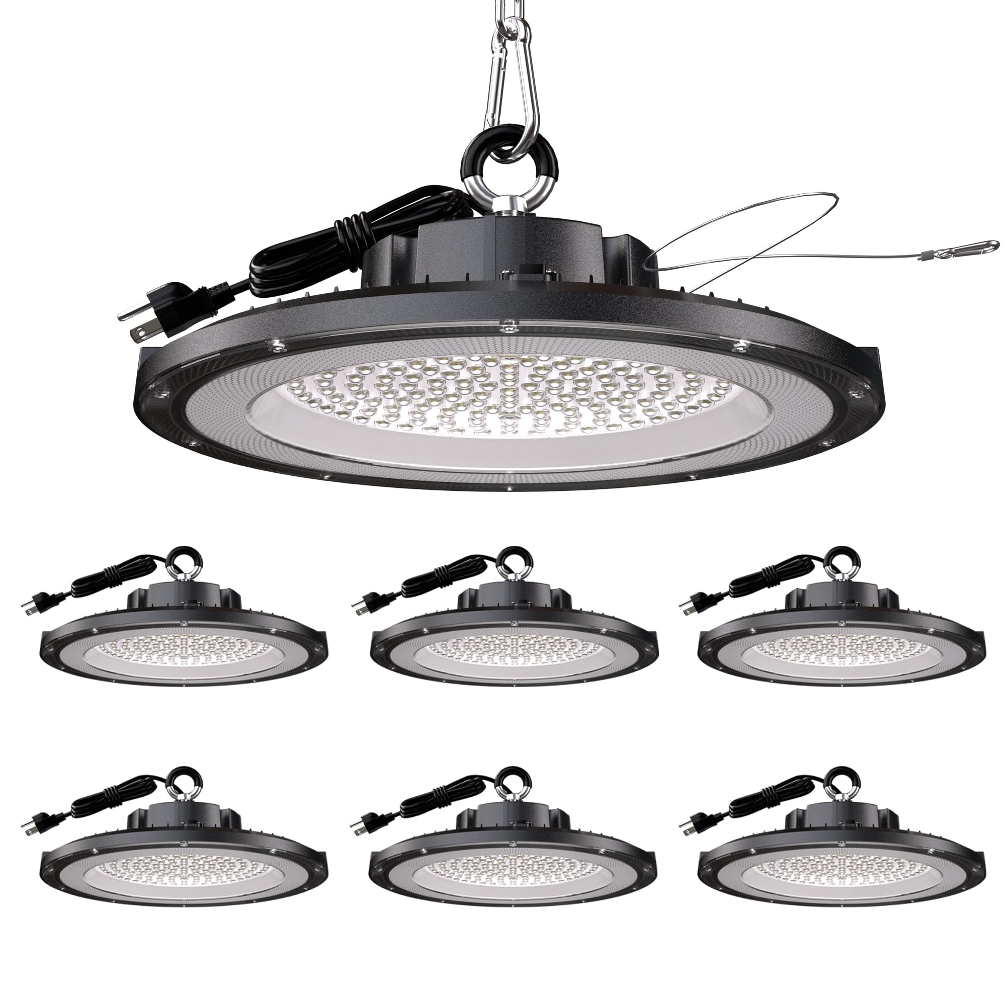 Photo 1 of Woodafu UFO LED High Bay Lights 200W 6 Pack 5000K