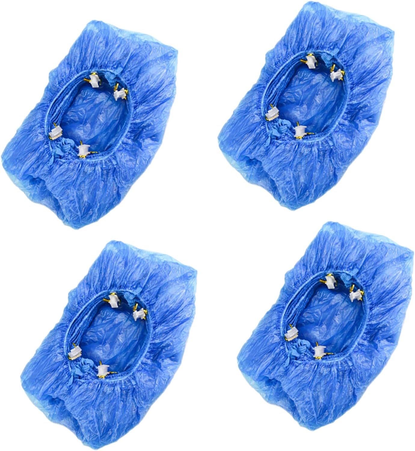 OUNONA 100pcs Disposable Non-Slip Shoe Covers Breathable Plastic T-Button Shoe Protector Compatible Cover Machine