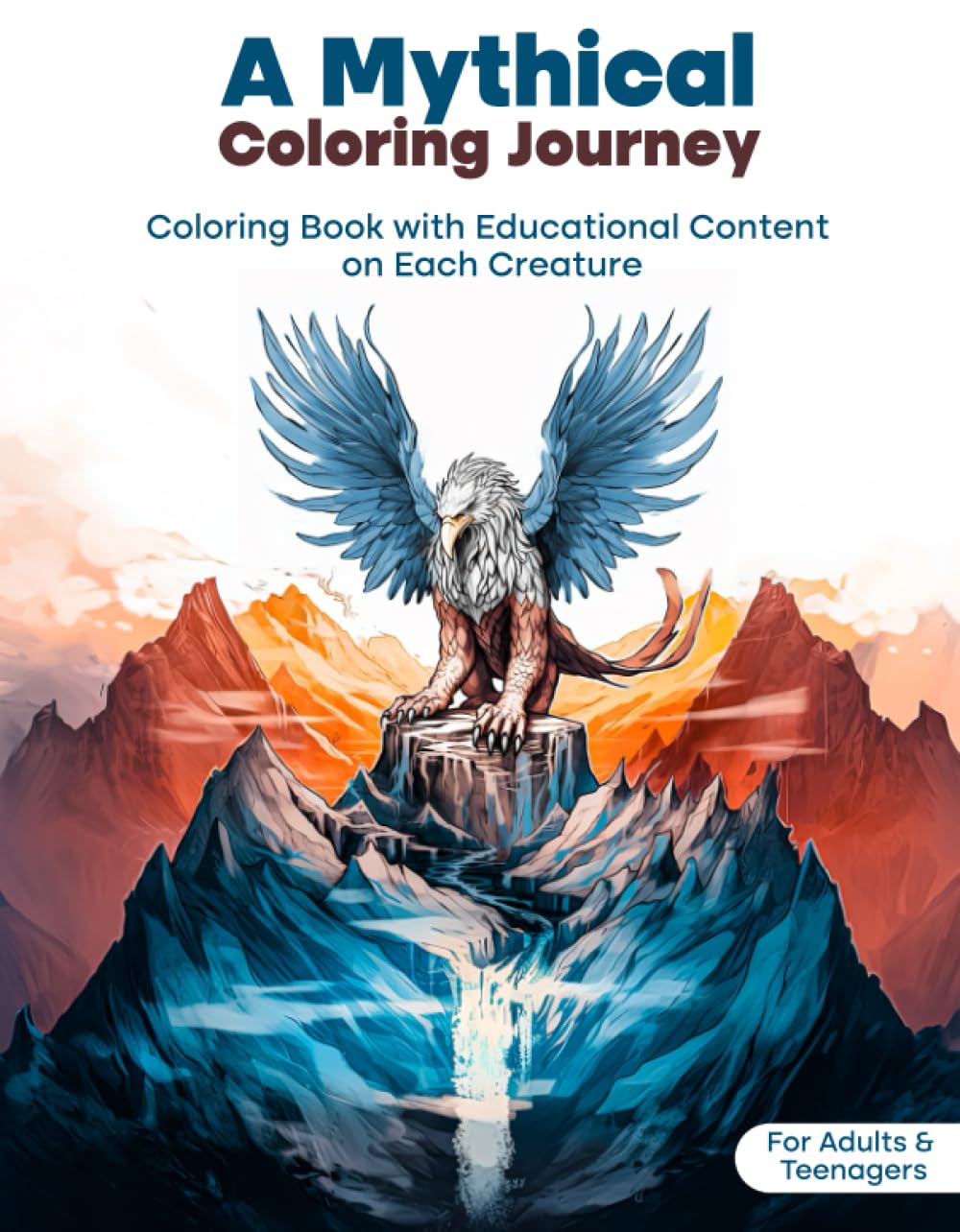 A Mythical Coloring Journey: Coloring Book with Educational Content on Each Creature