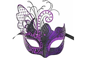 Beguiling Lilac Masquerade Mask: An Enchanting Accessory for your Unforgettable Nights