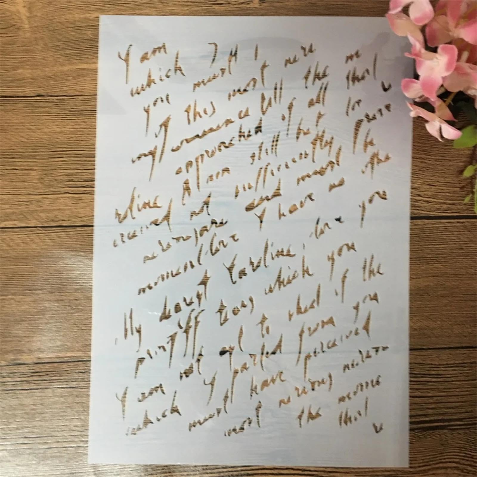 Plantillas para pintar A4 reutilizables con letras inglesas para madera y decoración