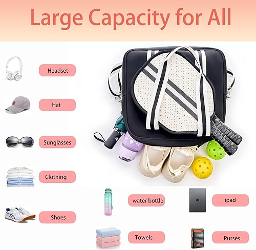Miniatura 4 de Lindas bolsas de pickleball para mujeres y hombres, bolsa de pickleball para mujer, bolsa de pickleball para mujer