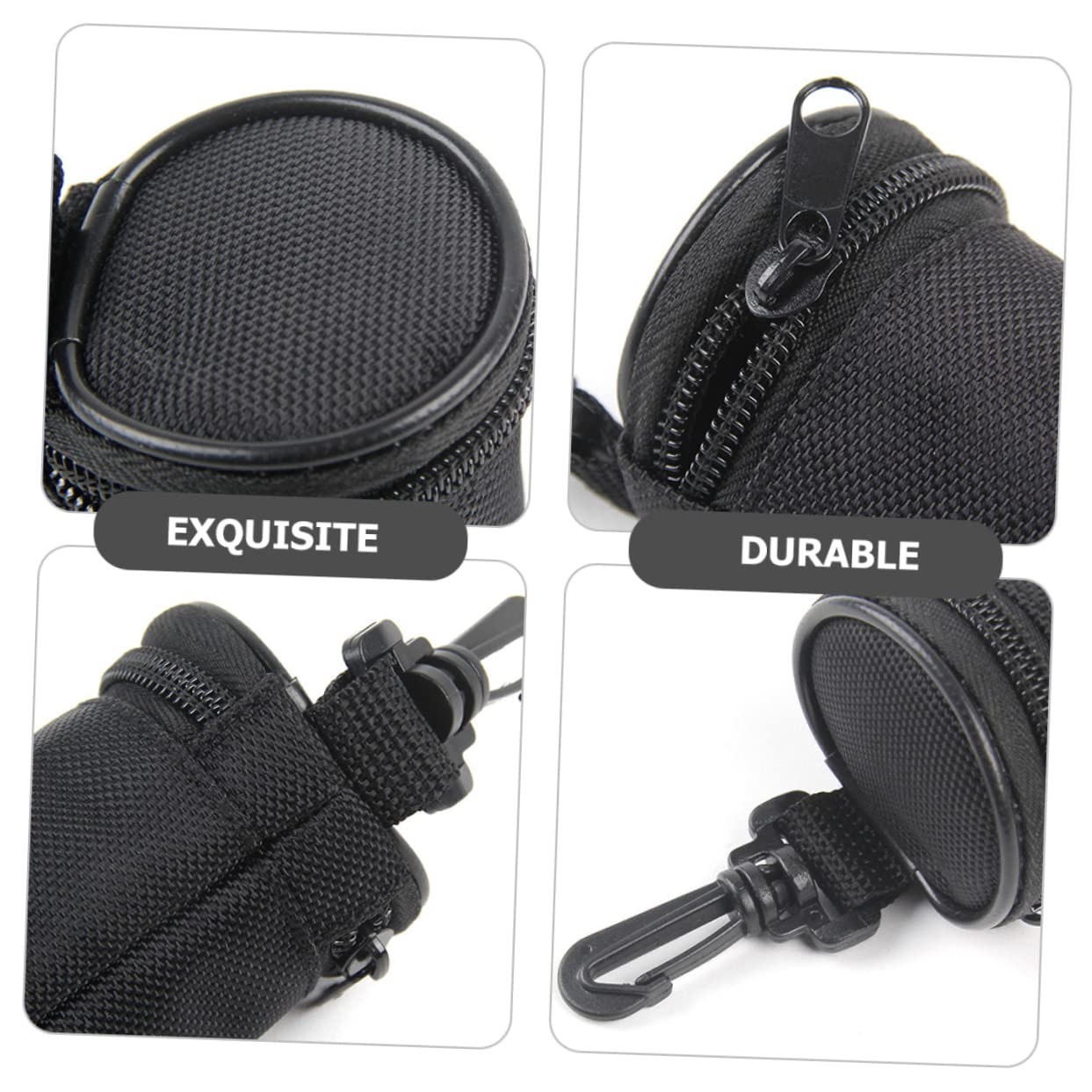 5St Hundekotbeutel Aufbewahrungstasche rosa Welpe Welpenunterlagen dog poop bag holder Hundekotbeutelhalter Abfallsackhalter für den Außenbereich Tasche aus Oxford-Stoff Black BESPORTBLE