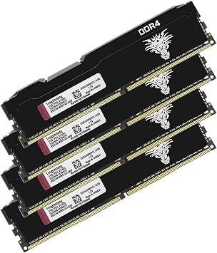 Yongxinsheng DDR4 2666MHz 32GB Kit 8GBx4 Desktop RAM PC4-21300 UDIMM Non-ECC Unbuffered 1.2V 288-Pin CL19 PC Computer Memory Upgrade Module Memory