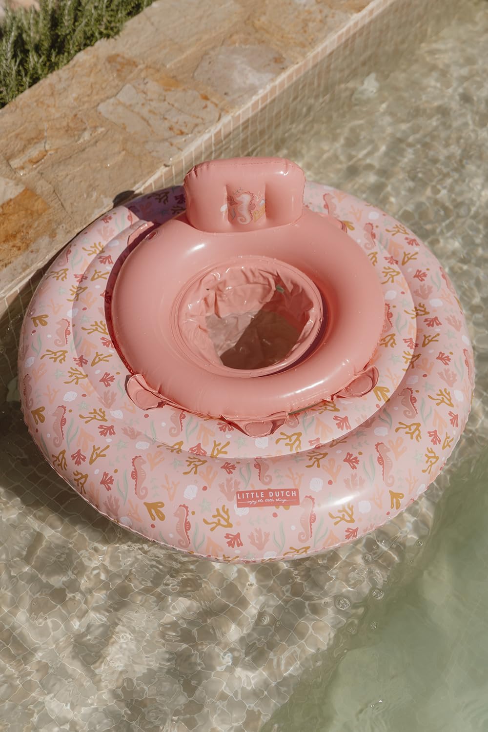 Little Dutch Schwimmsitz Schwimmring für Babys Kleinkinder Mädchen rosa - Ocean Dreams