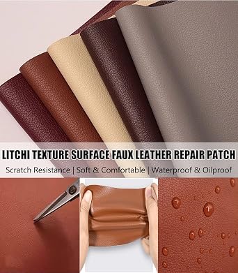 Self Adhesive Leather Repair Patch, PU Leather Rip Repair Kit for Car Seat Couch Sofa Boat Seat Chair Handbag(Sky Blue,19.7X54.3inch)