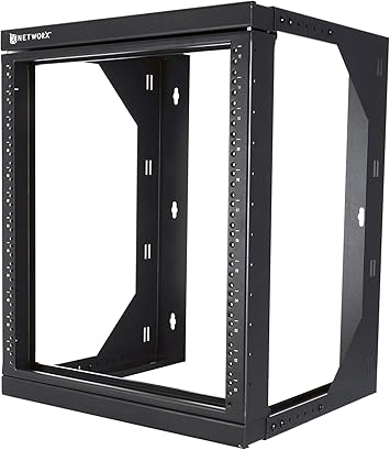 15U Adjustable Depth Open Frame Swing Out Wall Mount Rack - 301 Series - Thumbnail 5