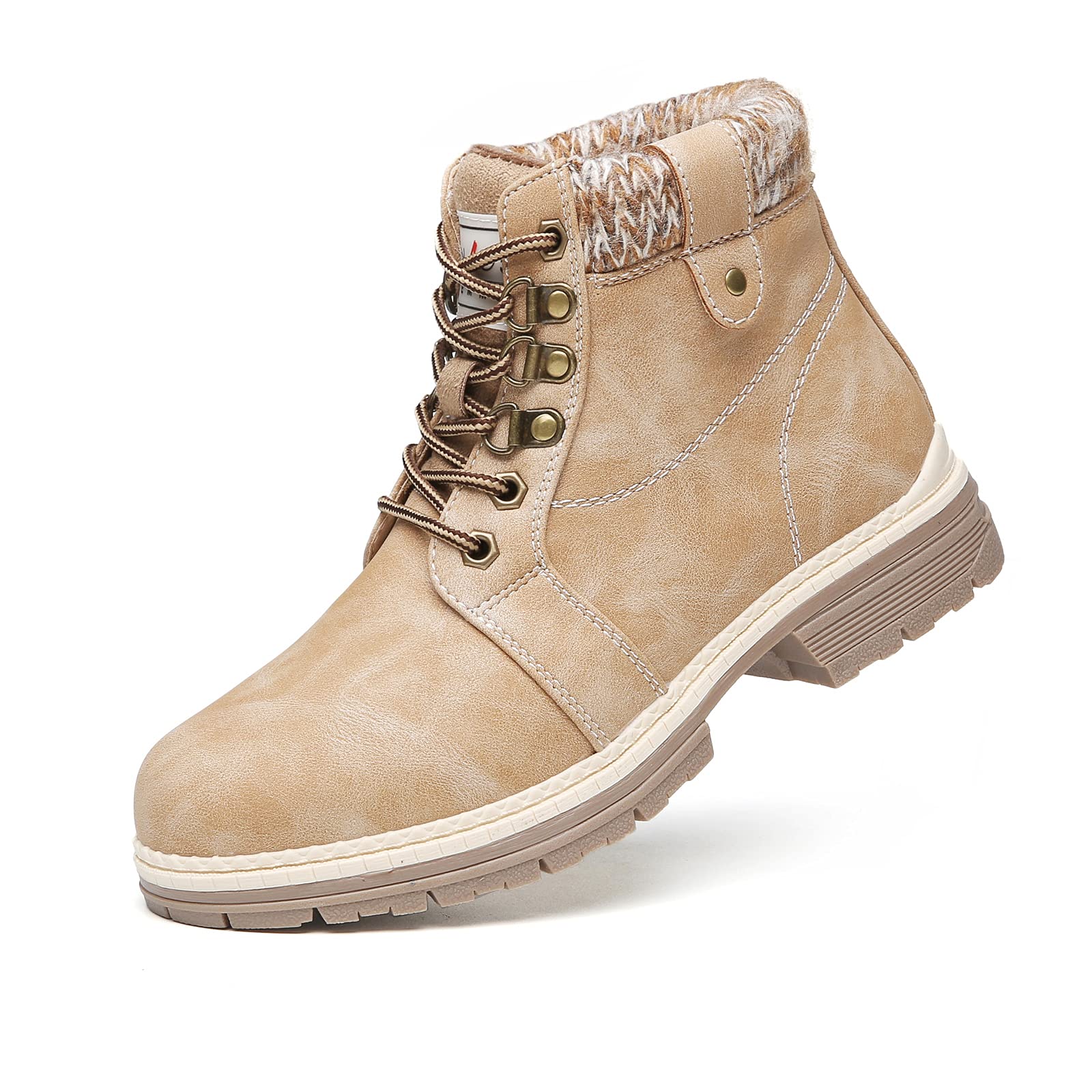 ANJOUFEMME Bottes d'hiver pour femme - Bottes de randonnée et de randonnée - Imperméables - Pour le camping, la randonnée