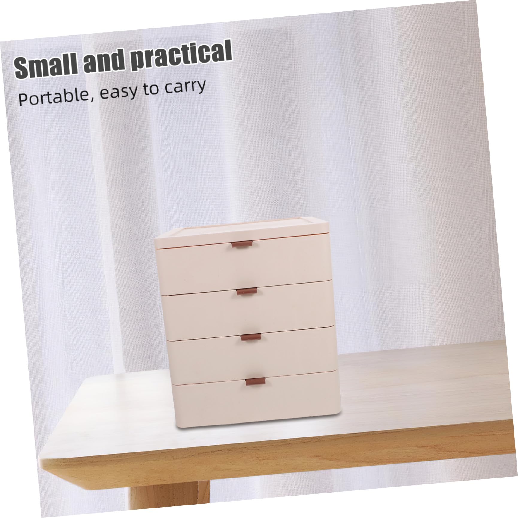 Organizer da Scrivania Contenitore Multilayer con 4 Cassetti in Plastica Pp Rosa per Massimizzare lo Spazio per Trucchi e Pennelli in Ufficio e Hotel