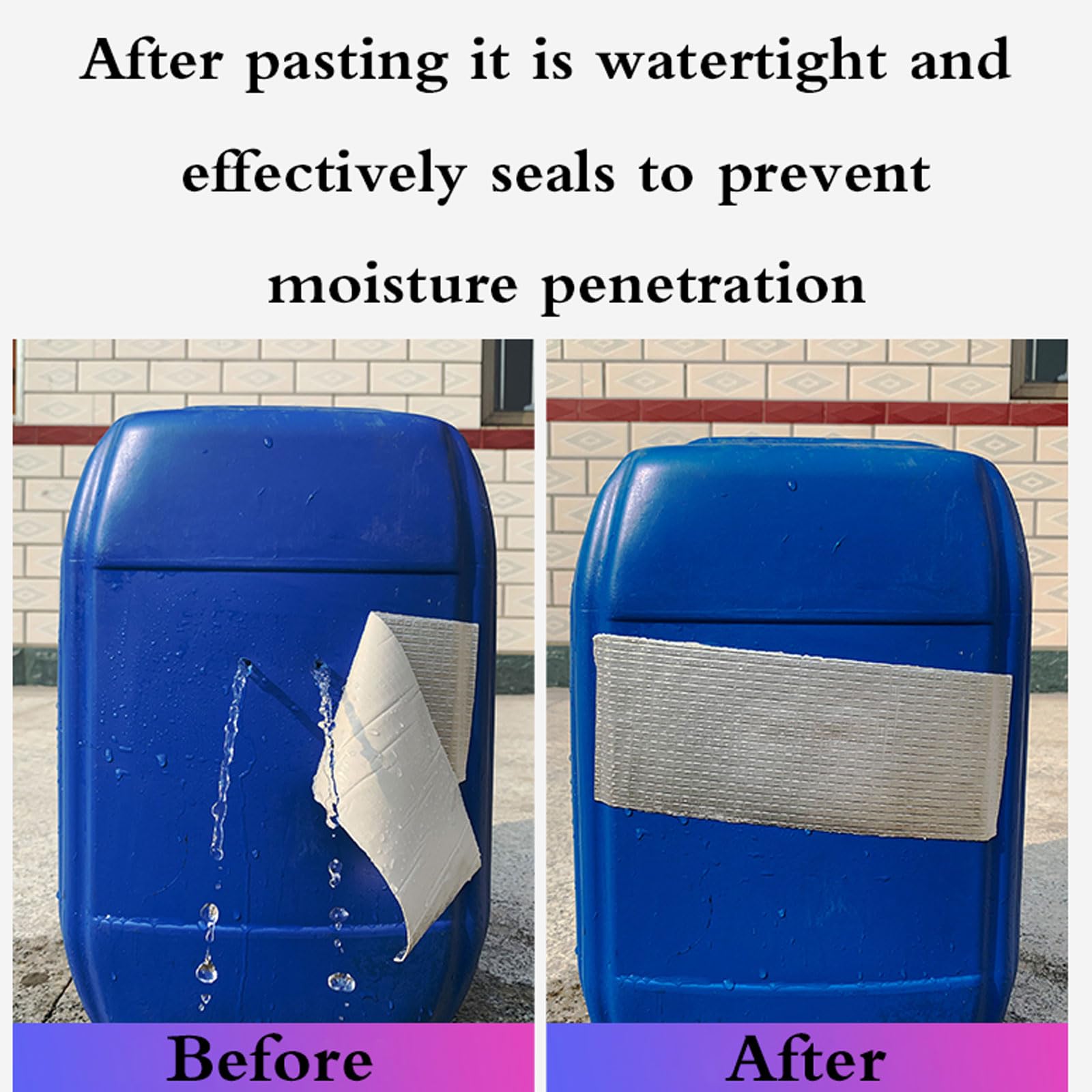 Cinta De Butilo Impermeable,Cinta De Caucho ButíLico De Papel De Aluminio Impermeable,Cinta Impermeable A Prueba De Fugas,Impermeable,Se Utiliza para Tapar Grietas En Ventanas