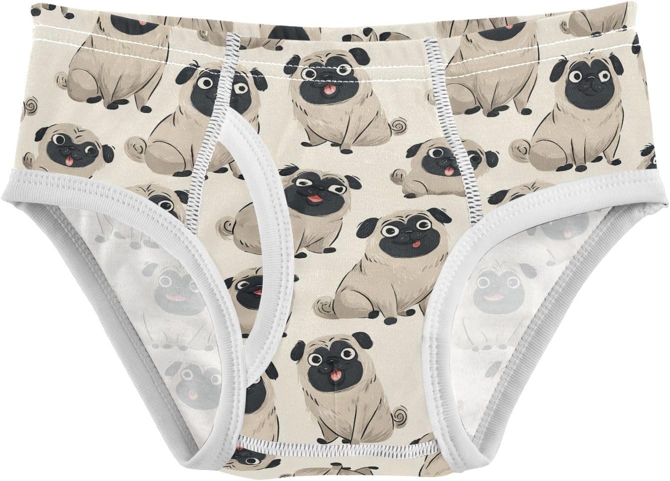 visesunny Boys Training Underwear Cute Pug Dog Breathe Cotton Potty Briefs Size 2T-8Y for Toddler