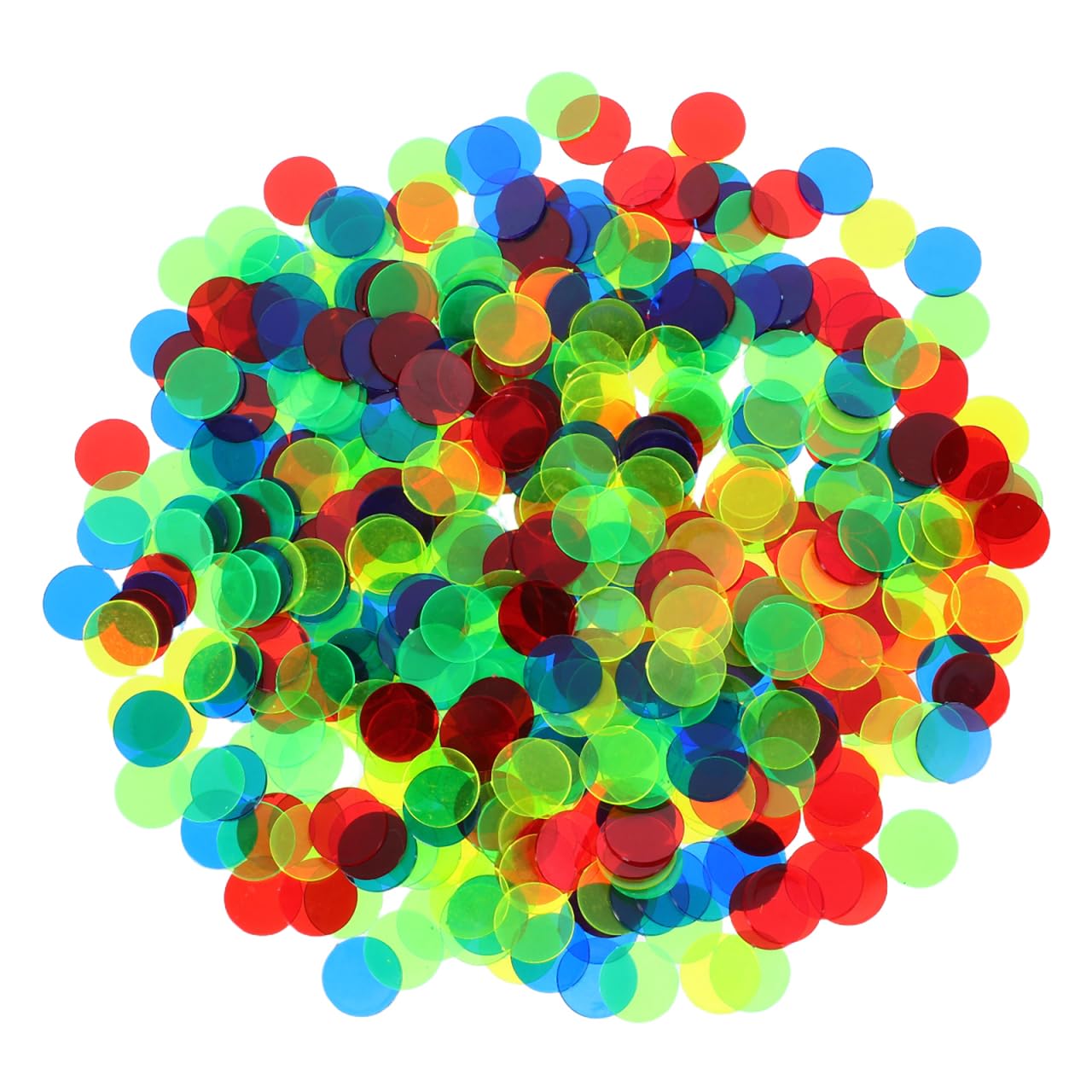 BESPORTBLE 500 Bunte Bingo Chips Kunststoff Spielmarker FüR Bingo Spielkarten Und Mathe Lernspiele ZäHlchips FüR Kinder Und Erwachsene Party ZubehöR