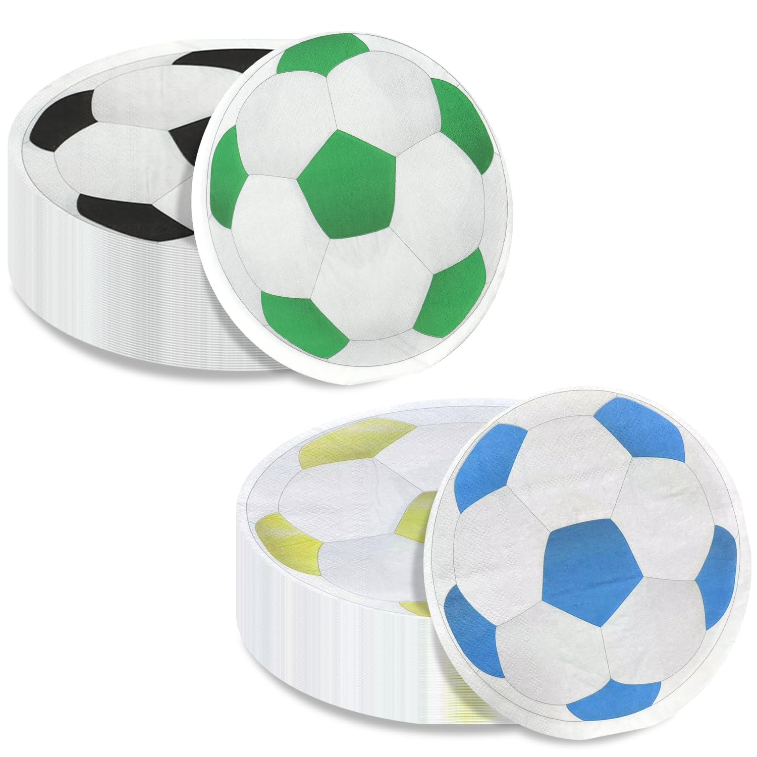 100 tovaglioli decorativi per feste di calcio, tovaglioli per feste di compleanno per bambini a tema calcio, eventi sportivi, forniture per feste di calcio, 33 cm