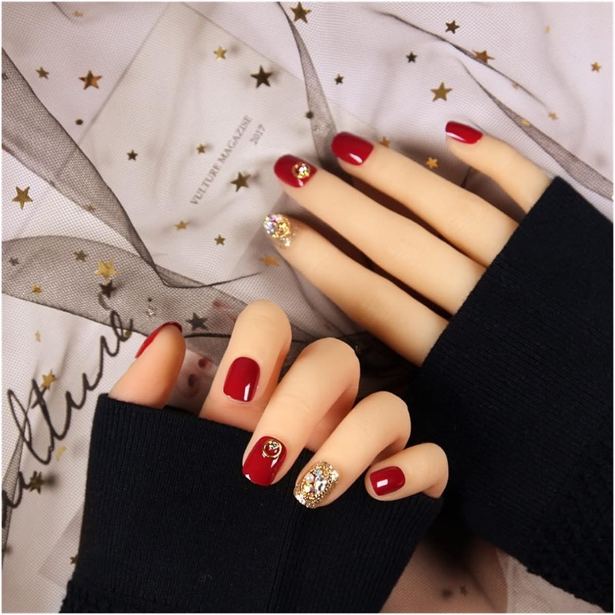 Qupei ネイルチップ 可愛い つけ爪 ネイル用品 ショート デコレーション 無地 付け爪 爪にピッタリ 卵形 短い 付け爪 3d爪 リボン かわいい丸い短い爪 ファッション 綺麗 ネイルチップ ショート 72枚入り 3箱 Uniqueparfum Ma