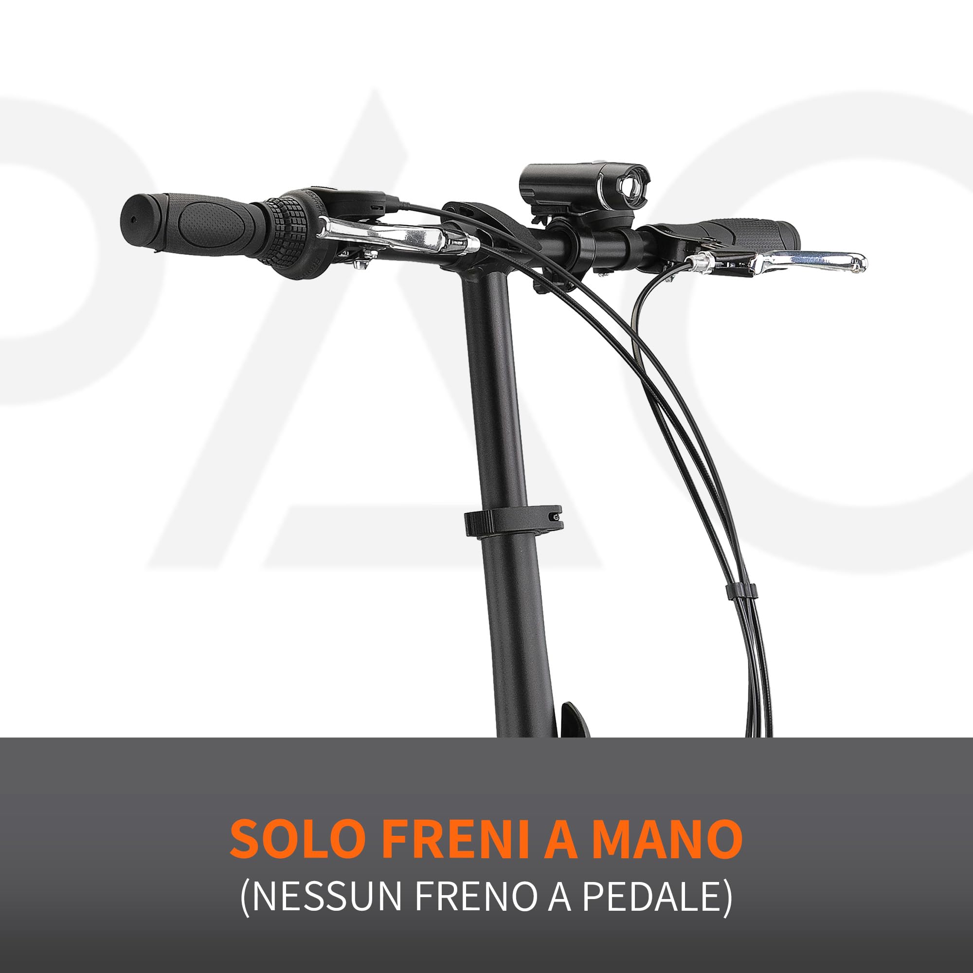 PACTO Bicicletta pieghevole Two 20 pollici con sistema di piegatura veloce (10 secondi), telaio in alluminio, peso leggero (13 kg), Shimano 6 marce, doppio freno a disco e luce LED