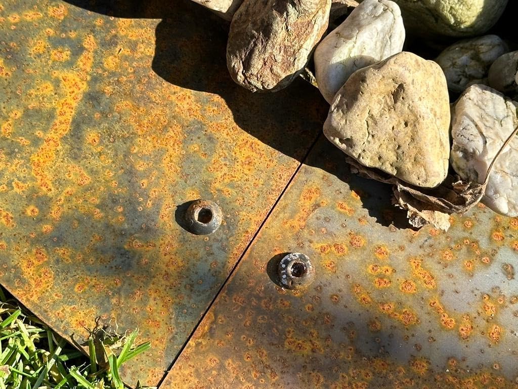 Rasenkanten Baumring FLACH aus Cortenstahl Ø 30/60 cm Mähroboter Mähkante für Bäume und Sträucher