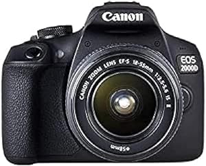 Canon EOS 2000D 18-55 IS SEE Camera, Black