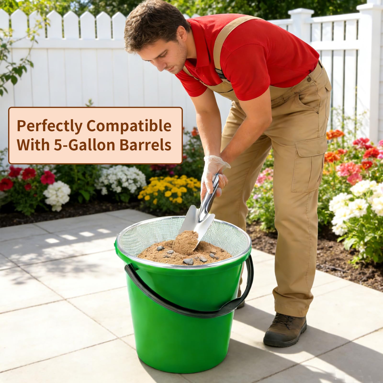 Tamis de Sol: 2 Pièces 3mm, 6mm Tamis Jardin Rond, Kompostsieb pour Tamiser la Terre, Le Compost et Les Semences
