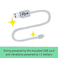 Vista 79 de Ingenuity 2-in-1 SimpleComfort Lightweight Compact 6-Speed Multi-Direction Baby Swing & Rocker, Vibrations & Nature Sounds, 0-9 Months 6-20 lbs