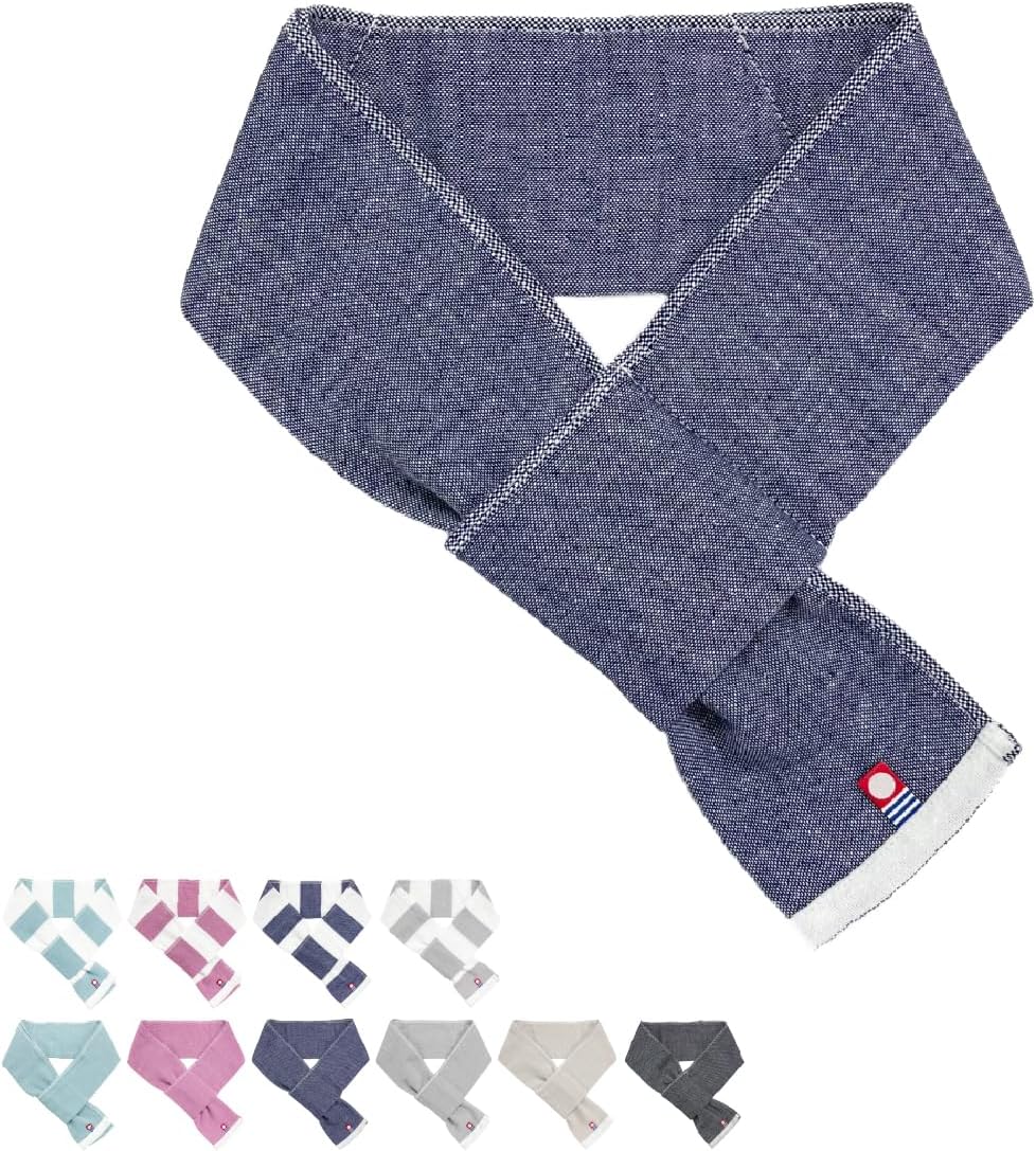 Milieu Imabari Towel Cooling Towel with Soft Gel Ice Pack Inserts Included 2 Gel Ice Packs Reusable W6713-10 (Navy)