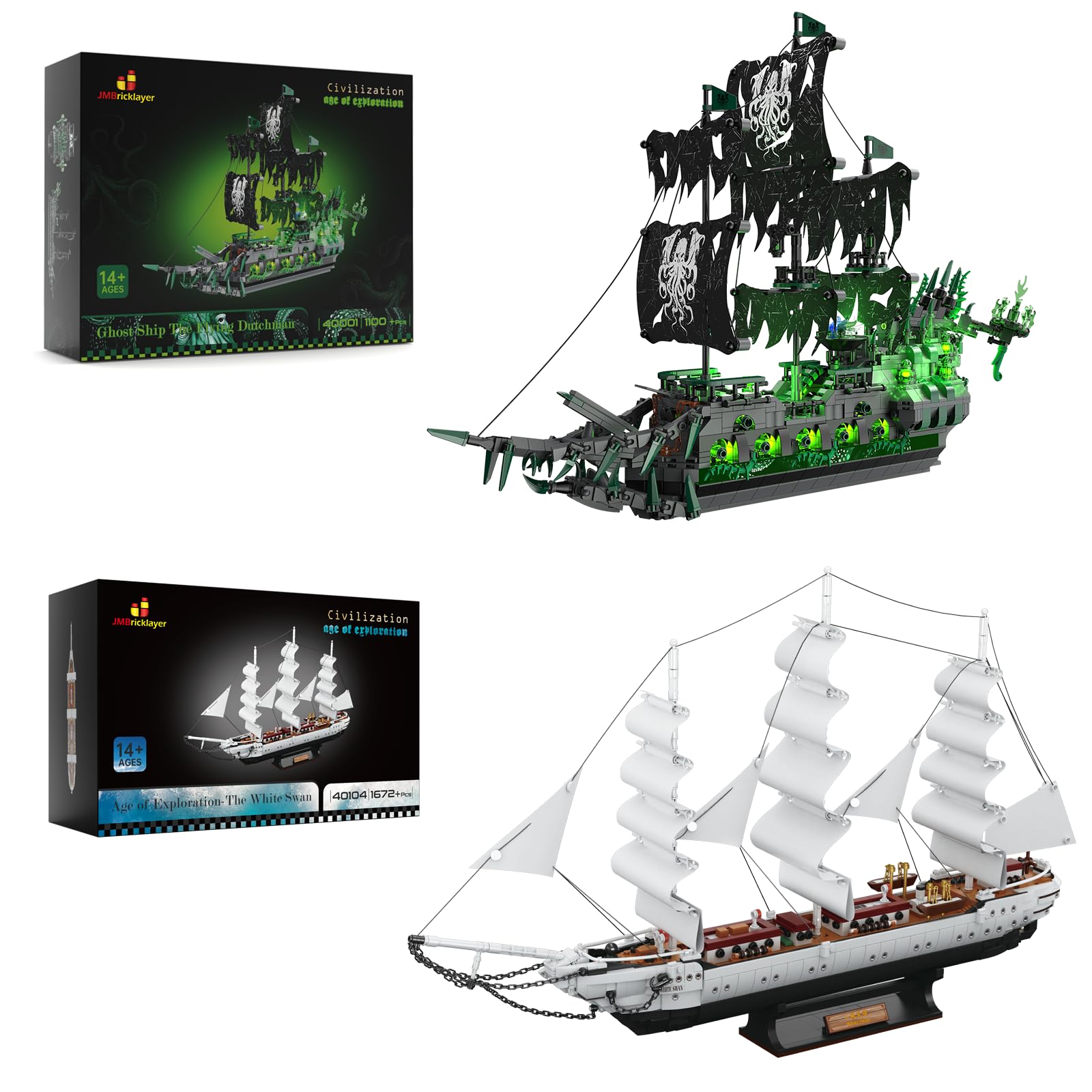 Amazon.com: JMBricklayer Pirate Ship 40001 and Pirate Ship 40104