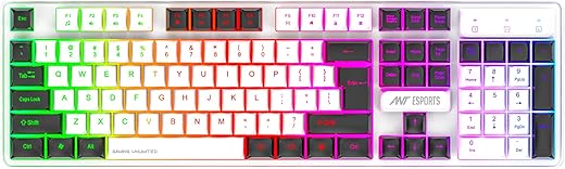 Ant Esports MK 1700 Wired Membrane Gaming Keyboard –with Backlit RGB LED, USB-A Connection, Quiet Keystrokes, 12 Multimedia Function Keys – for…