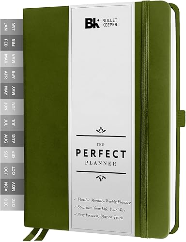 Planificador BK The Perfect Planner, sin fecha, para 2021 o cualquier año, estructuras semanales y mensuales, incluye juego de calcomanías, A5, 5.8