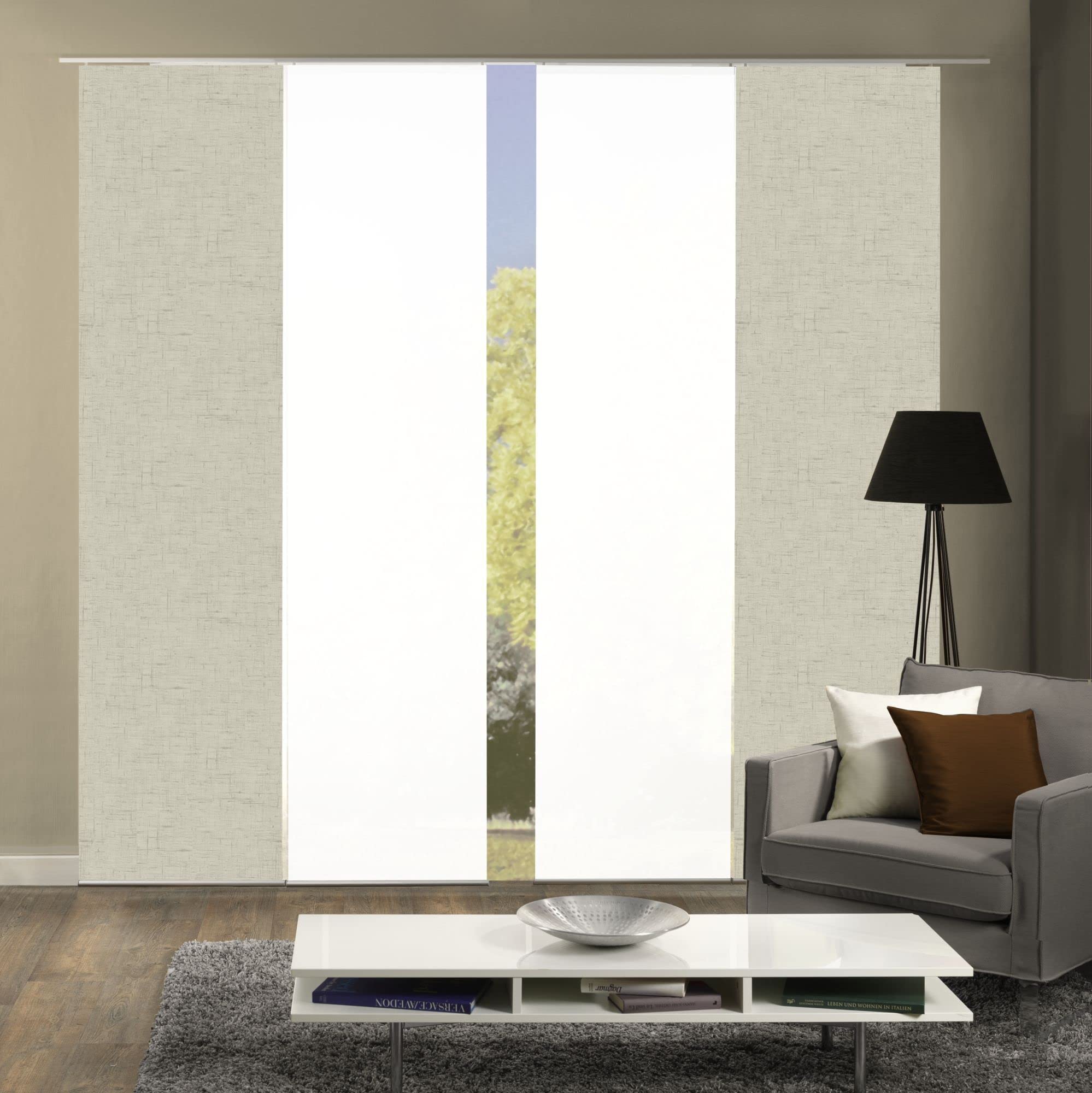 4er-Set Schiebevorhänge MARLIES blickdicht, Höhe 245 cm, taupe