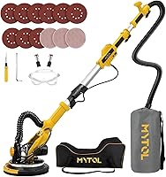 Vista 8 de Lijadora de paneles de yeso, lijadora eléctrica de paneles de yeso de 7.2 A con colección de polvo al vacío, luz LED, pantalla digital de 6