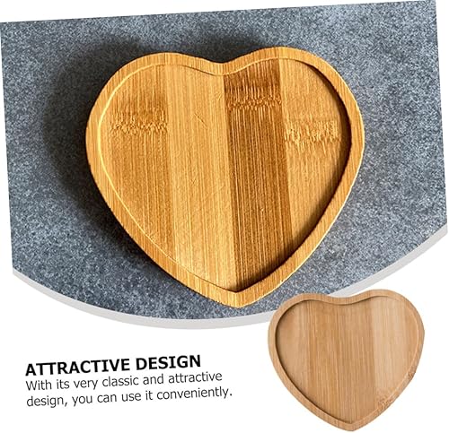 Miniatura 4 de CORHAD 4 piezas de corazón para bandeja de servir plato inferior taza posavasos corazón hecho a mano barra de arte, oficina, aperitivo decorado a