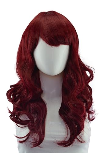 Vista 70 de Epic Cosplay Hestia Dark Plum Cosplay peluca rizada de 22 pulgadas
