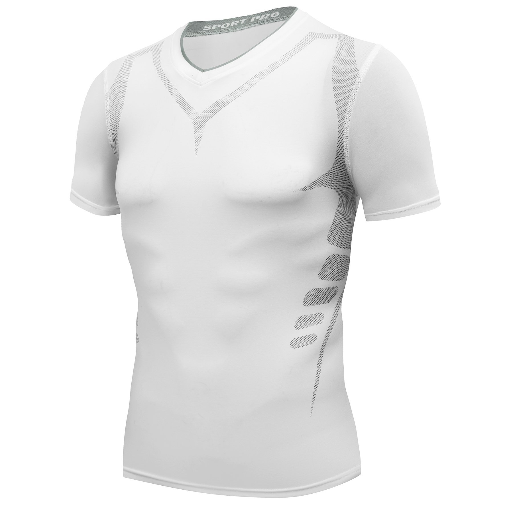 AMZSPORT Maglia a Manica Corta Compression da Uomo Sport Palestra