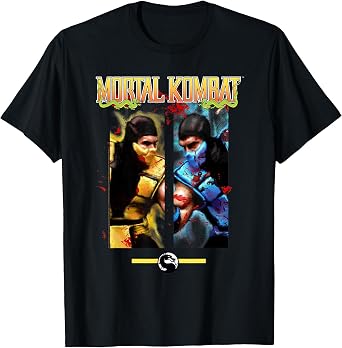 Mortal Kombat Scorpion vs Sub-Zero Face Off Video Game T-Shirt
