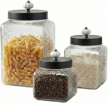 Amazon.com: LUXU Glass Storage Jars,20 OZ/33 OZ/54 OZ Clear Glass