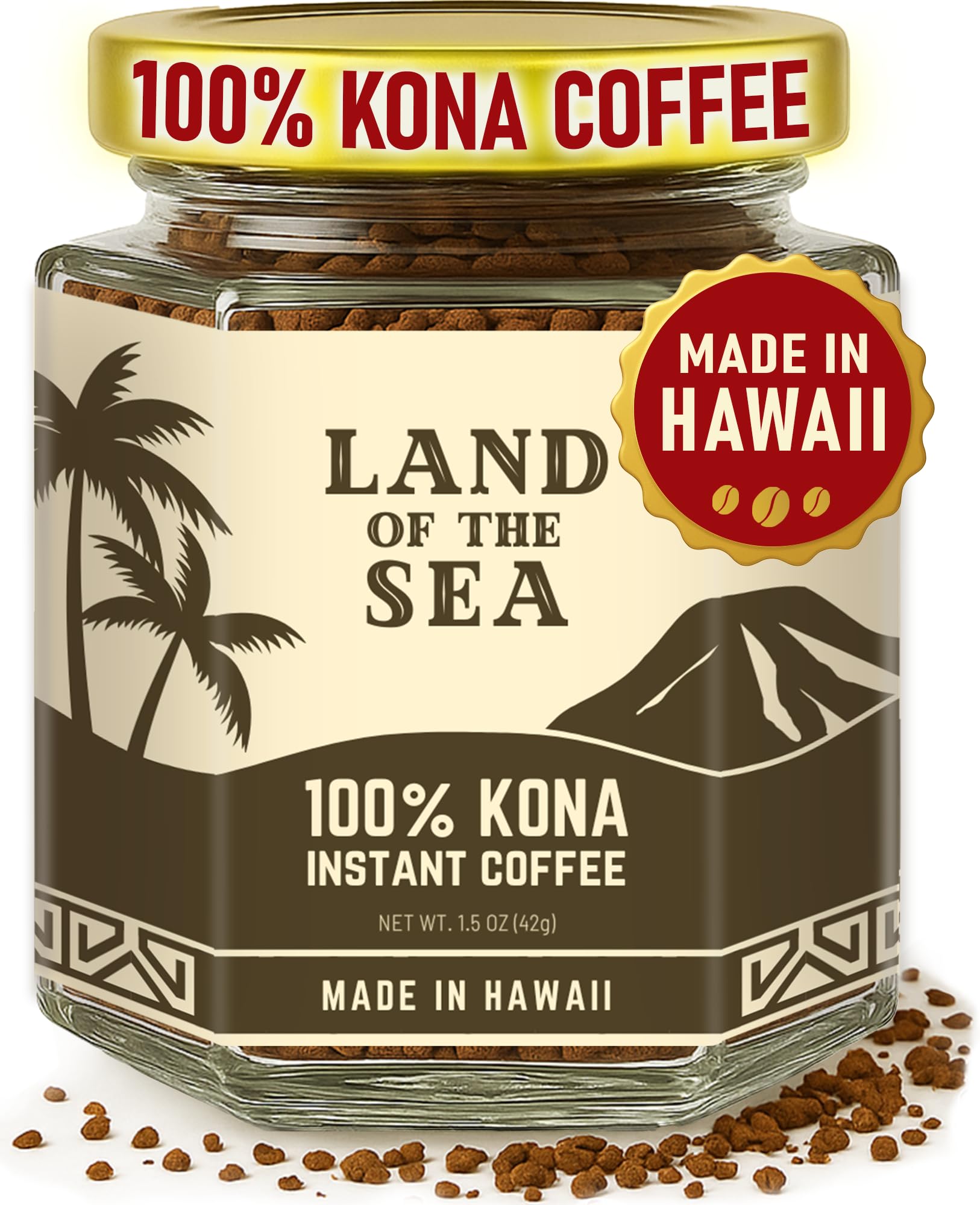 Amazon.com : PREMIUM KONA COFFEE 100% - Hawaiian Instant Coffee (1