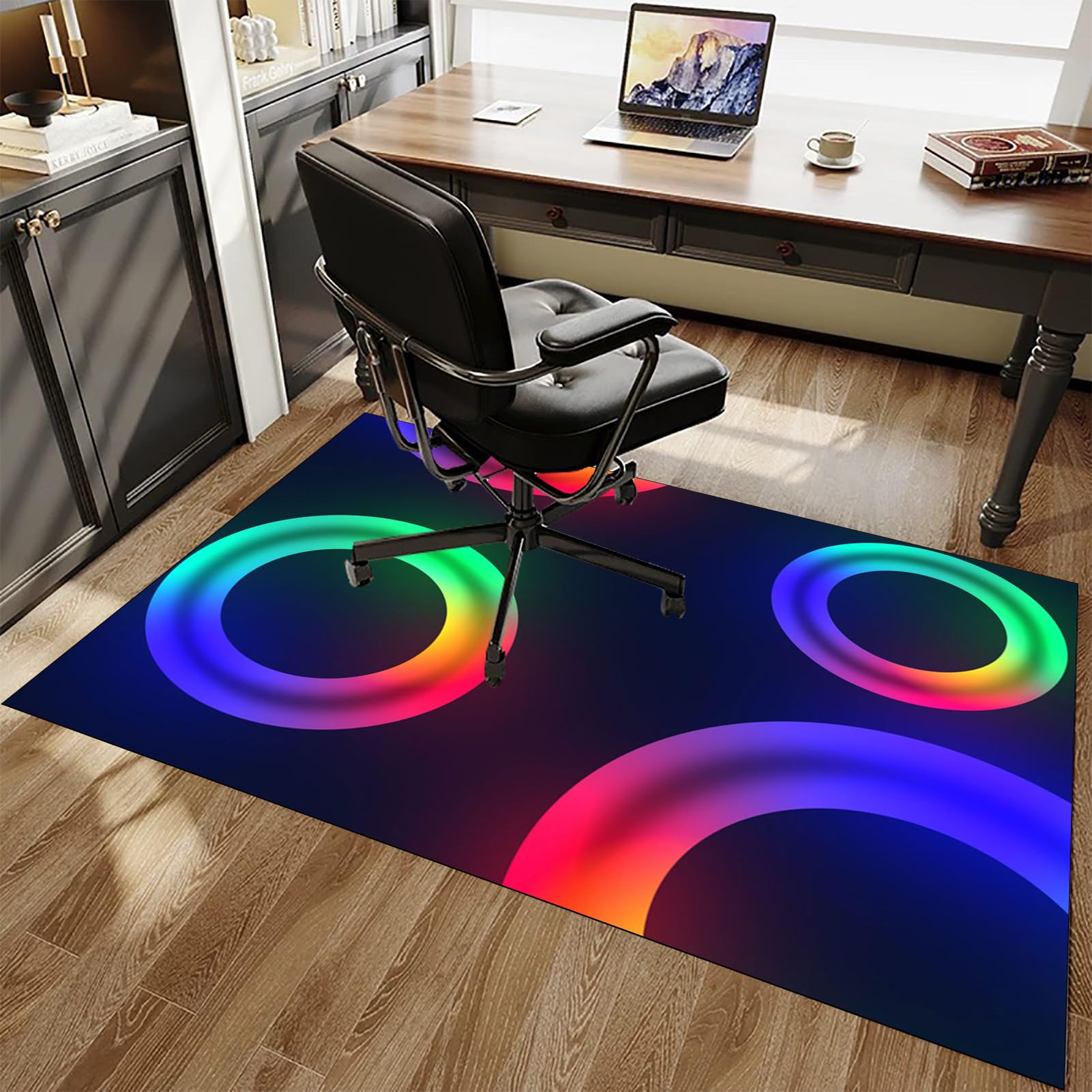 Dywan na krzesło do gier Dywan Krzesło 150 x 180 cm Dywan Krzesło Koła Dywan Krzesło Biuro Dywan Gaming Podłoga Ochrona Podłogi Wielofunkcyjny Dywan Domowy Dywan Biuro
