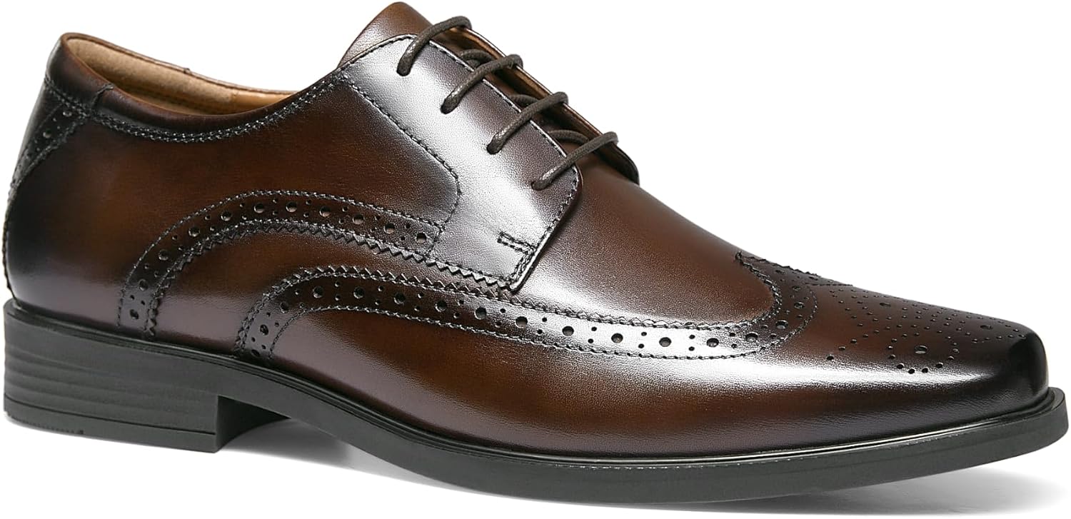 Mens Leather Oxford Shoes Formal Lace up Dress Shoes
