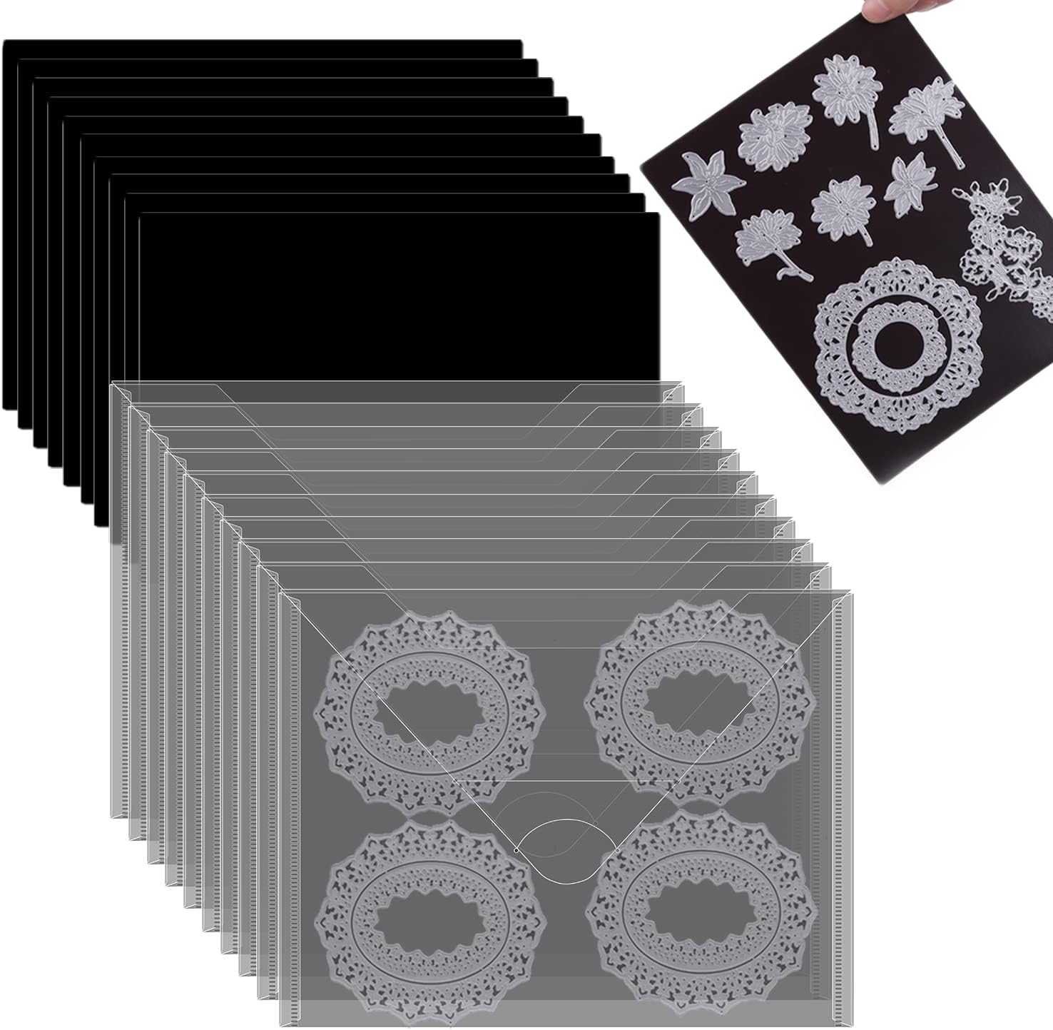 30 Pochettes De Rangement Transparentes 12,7x17,8 Cm | Pour Timbres, Matrices De Découpe, Scrapbooking - 4