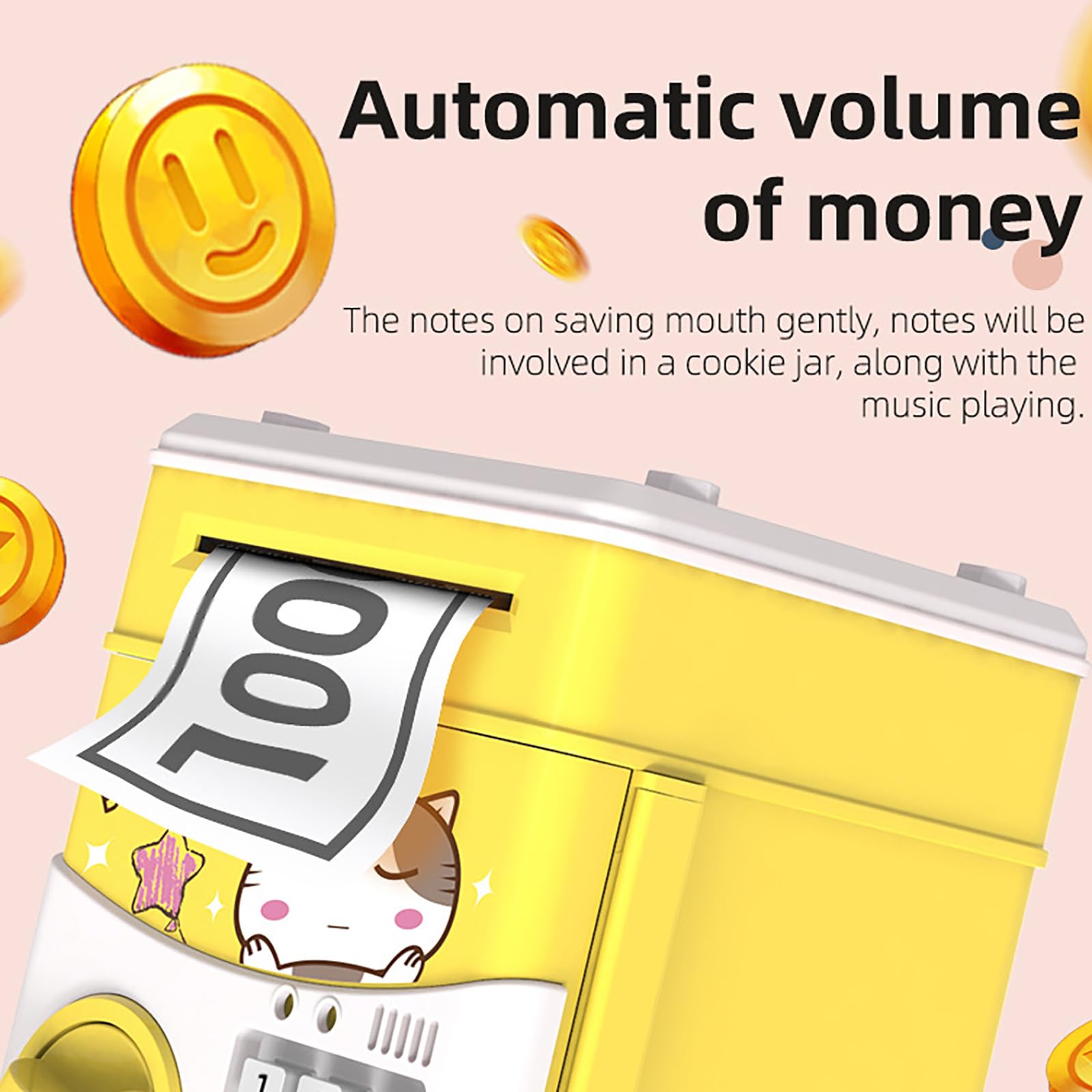 Amazon | 子供用貯金箱 4桁暗証番号 電子貯金箱 金庫型 音楽 硬貨 紙幣 お札ちょきん箱 セキュリティーボックス 500円玉 大容量  セキュリティ コインバンク プレゼント 誕生日 | 貯金箱 | おもちゃ