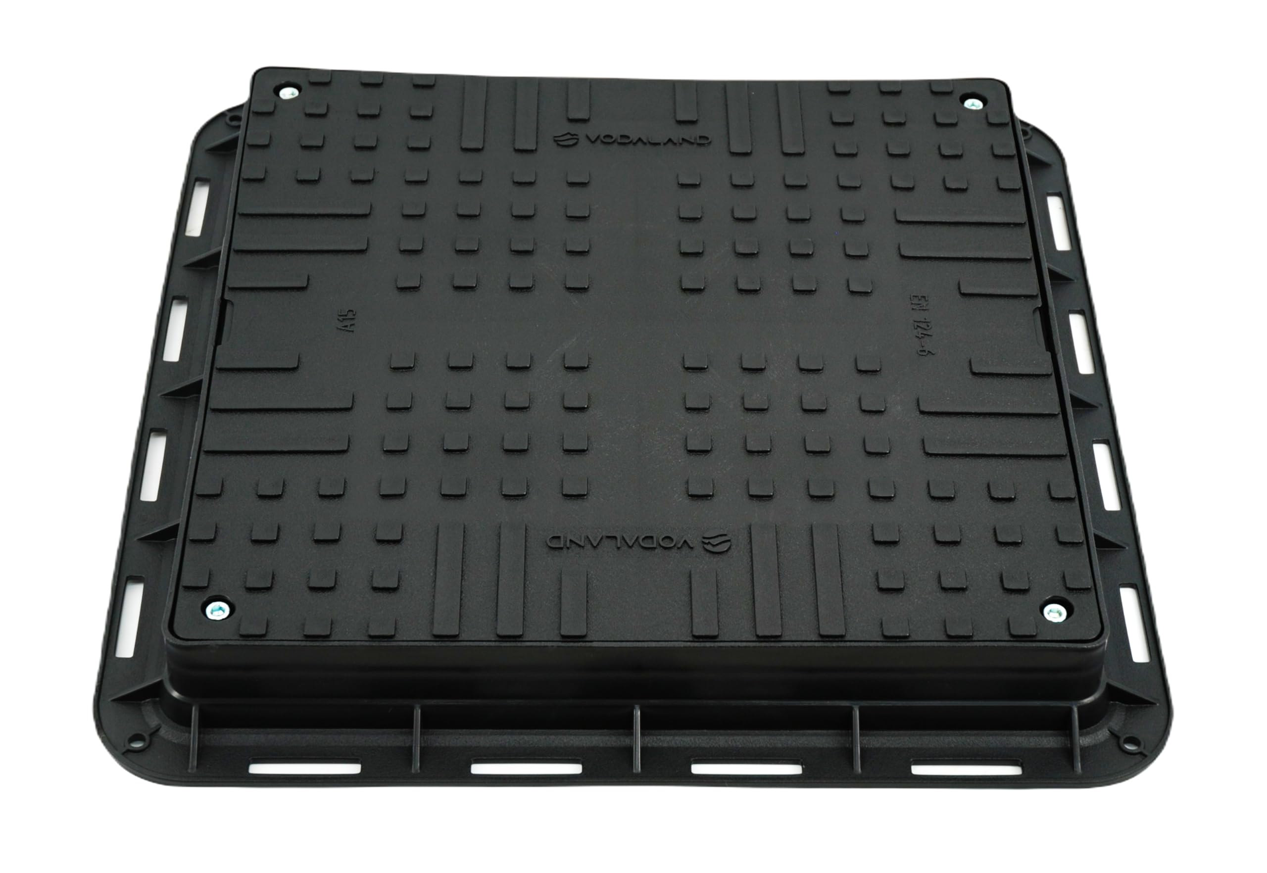 Megaa store Kanaldeckel Kunstoffdeckel Schachtdeckel | 700mmx700mm KL-A15 Gully Brunnendeckel Kunststoffschacht Schachtabdeckung Kontrollschacht (Schwarz)