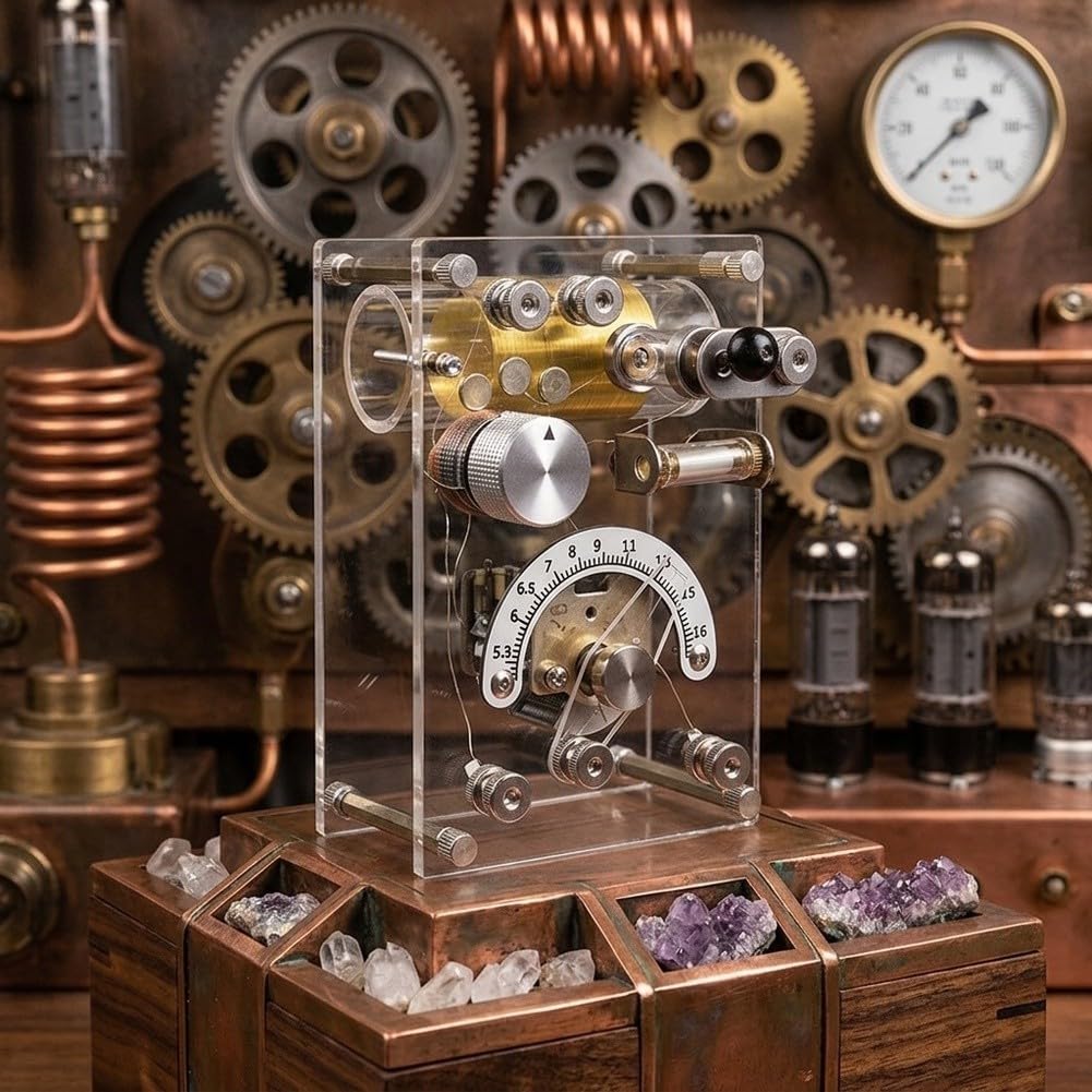 DIY für crystal Radio Kit Educational Science Project Transparent | Pädagogisches Experimentierkästchen, Vintage-AM-Radiotechnik, Batterieloser Betrieb, Transparentes , Für Schüler